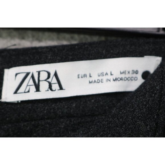 Zara Mini Wrap Skirt-Size Large-Front Knot-Back Zip - Picture 4 of 8